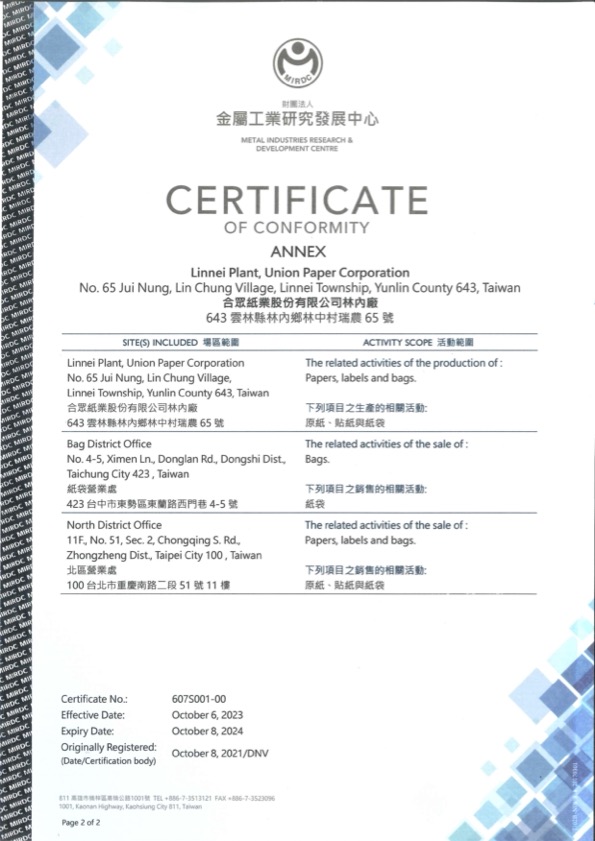 OHSAS 18001合眾股份有限公司